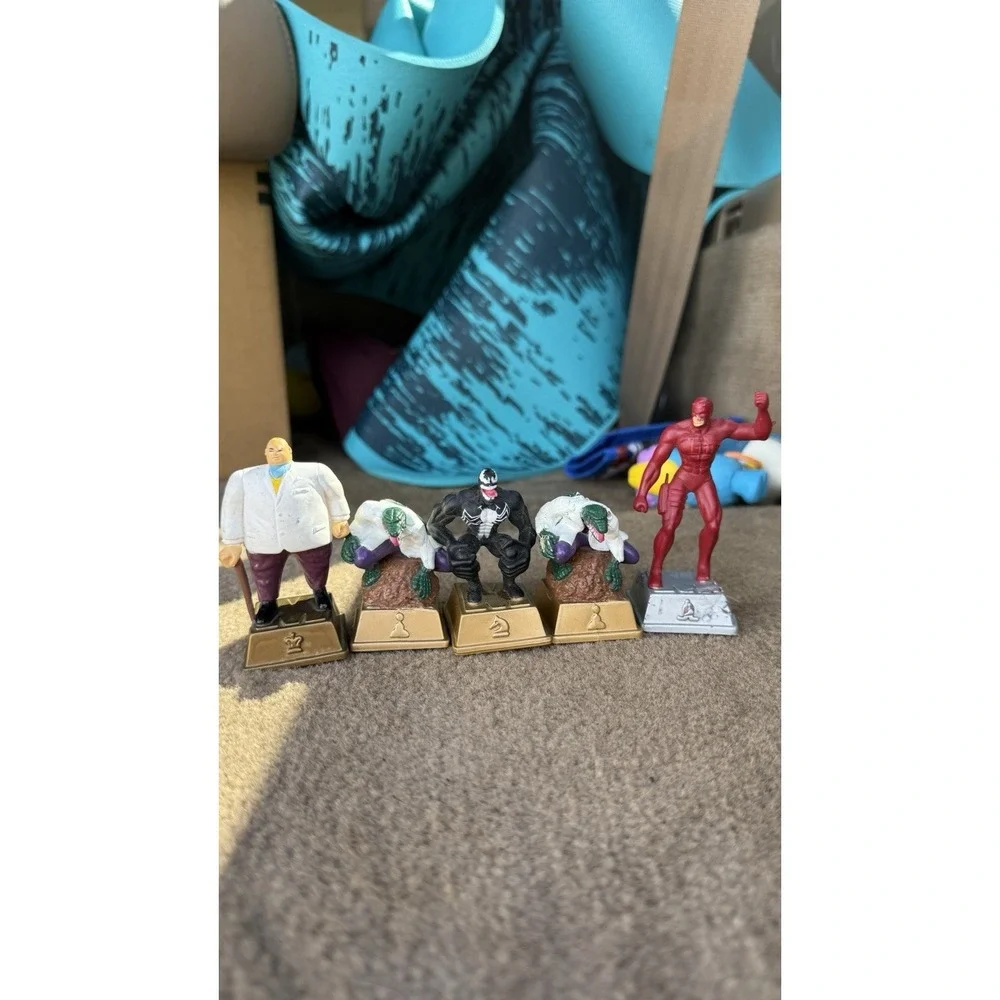Marvel Chess Collection Figure Lot Venom Kingpin Daredevil Lizard Eaglemoss Toy